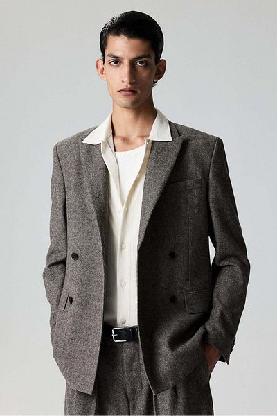 H&M Regular Fit Wool-blend double-breasted jacket