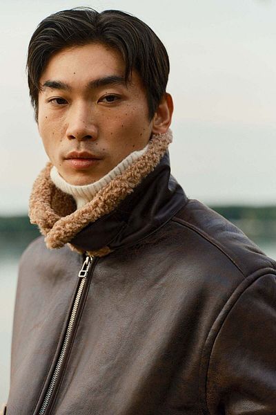 H&M Regular Fit Teddy-trimmed jacket