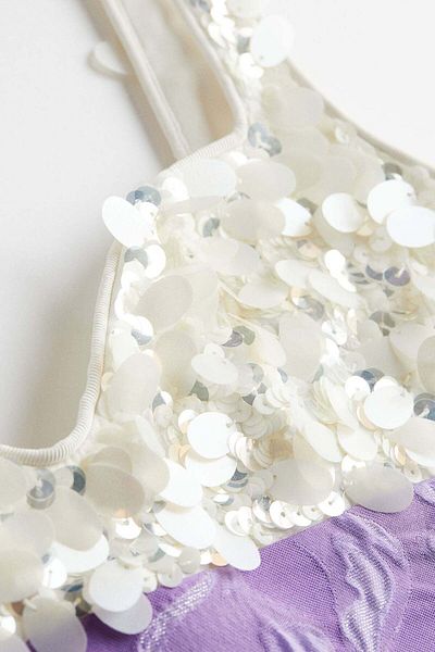 H&M Embellished jacquard-weave mini dress