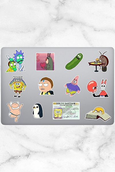 hediyenebak Cartoon Themed Sticker Set |   Laptop Agenda Pc Tablet Phone Notebook Sticker Bullet Journal