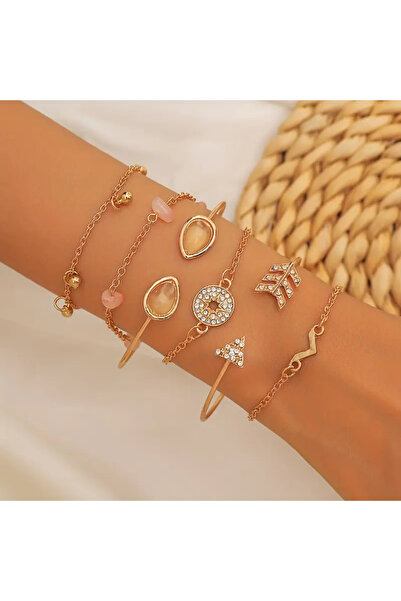 Takıtolia هافين - مجموعة أساور أنيقة متعددة الطرازات بتصميم بوهيمي وذهبي اللو...