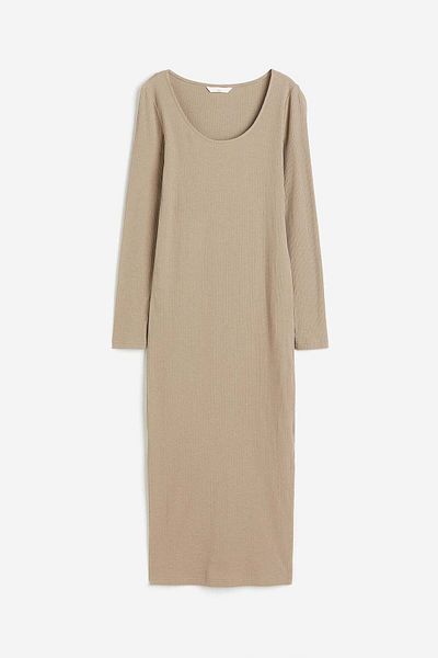 H&M MAMA Ribbed bodycon dress
