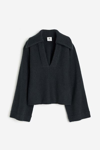 H&M Wool-blend collared jumper