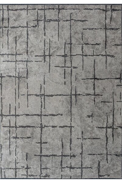 BM Home Mark Antrasit - Bej 100x300 Cm Halı