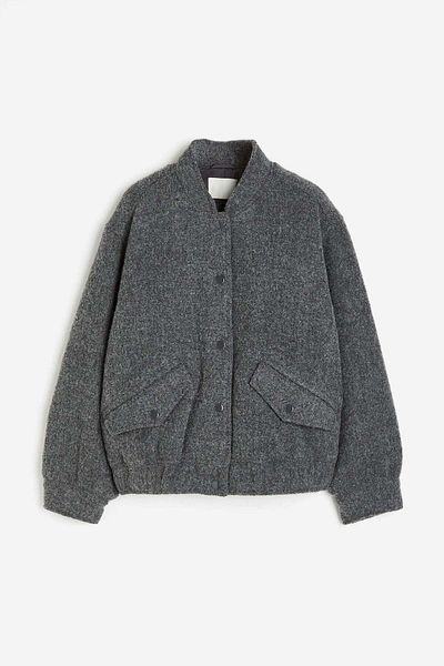 H&M Wool-blend bomber jacket