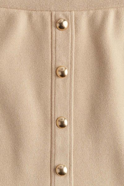 H&M Button-front fine-knit skirt