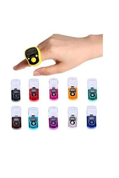 Generic LED Finger Ring for Islamic Dhikr, Multi-colored, 12 Pieces