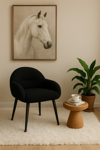 stillola Tokyo Ahşap Ayaklı Retro Berjer Minimal Makyaj Masası Sandalyesi Çok Amaçlı Çay Seti