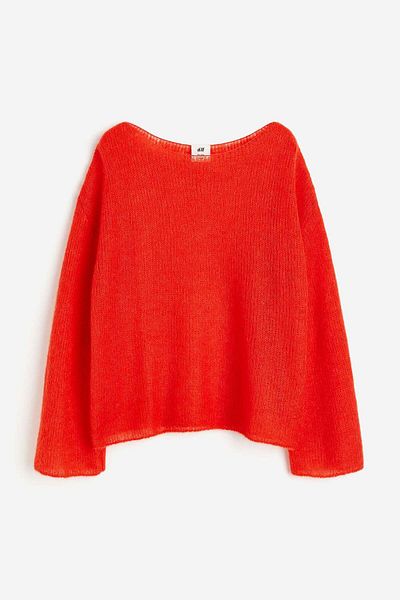 H&M Sheer mohair-blend jumper