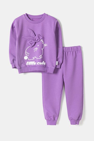 Krazber Rabbit Printed Girl's Tracksuit Set