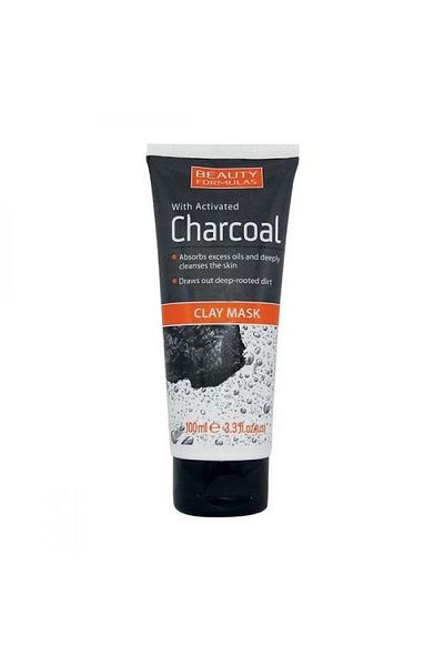 BEAUTY FORMULAS بيوتي فورمولا قناع الطين مع الفحم النشط للوجه - 100 مل