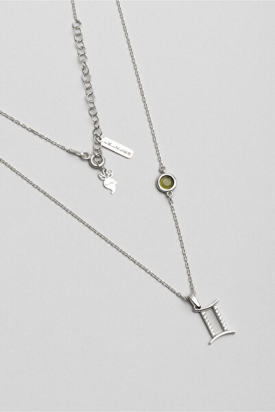 So CHIC... Zodyak Koleksiyonu İkizler Burcu 18 Ayar Beyaz Altın Kaplama 46 Cm...