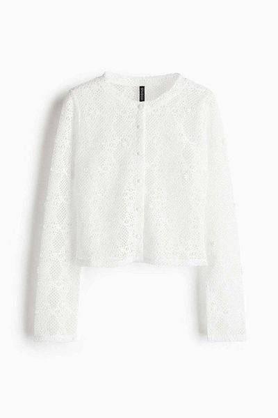 H&M Hole-patterned cardigan