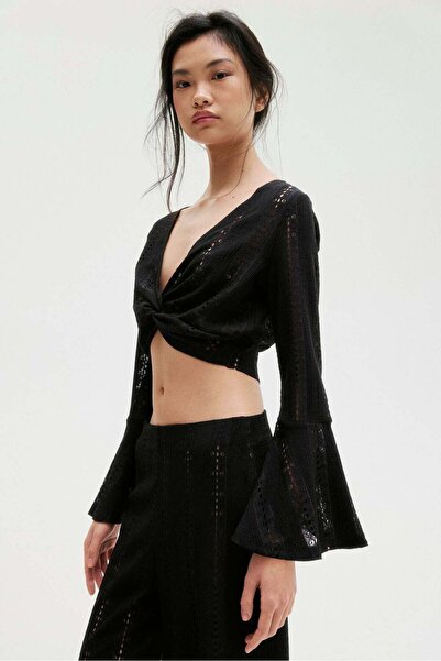 H&M Cropped twist-detail top