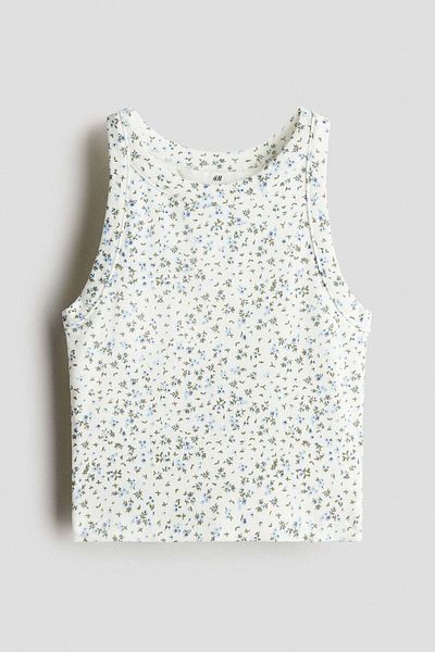 H&M Printed Cotton Vest Top