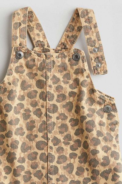 H&M Cotton Denim Dungaree Dress