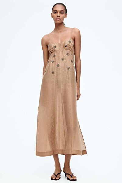 H&M Sheer embellished strappy dress