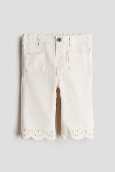 H&M Flared cotton twill trousers