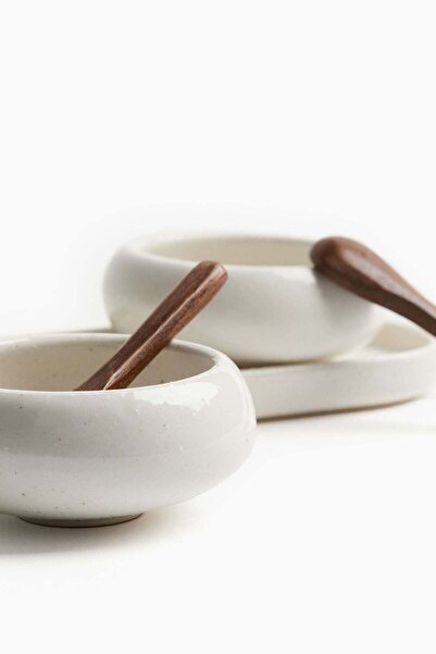 H&M 2-pack stoneware bowls with spoons