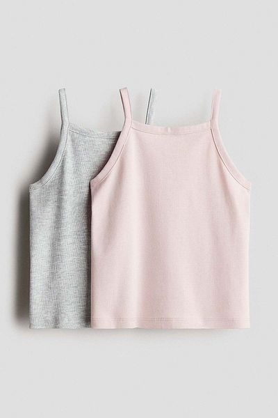 H&M 2-pack cotton strappy tops