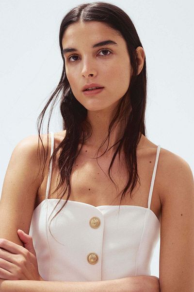 H&M Cropped strappy top