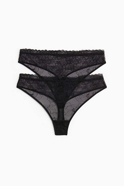 H&M 2-pack lace thong briefs