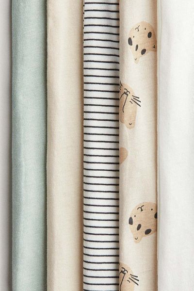 H&M 5-pack cotton sleepsuits