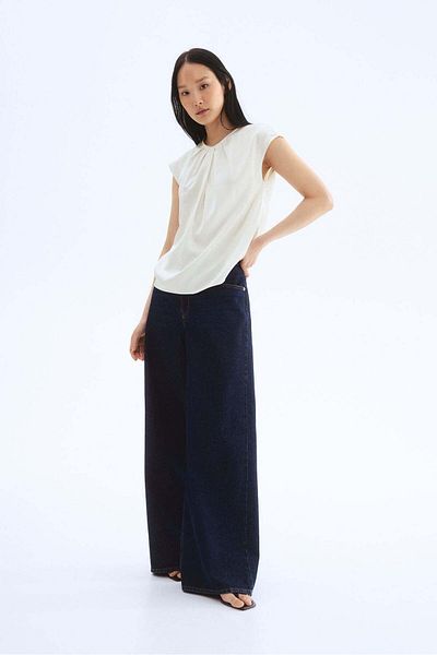 H&M Pleat-front Blouse
