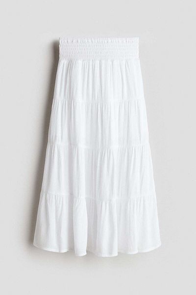 H&M Smocked tiered skirt