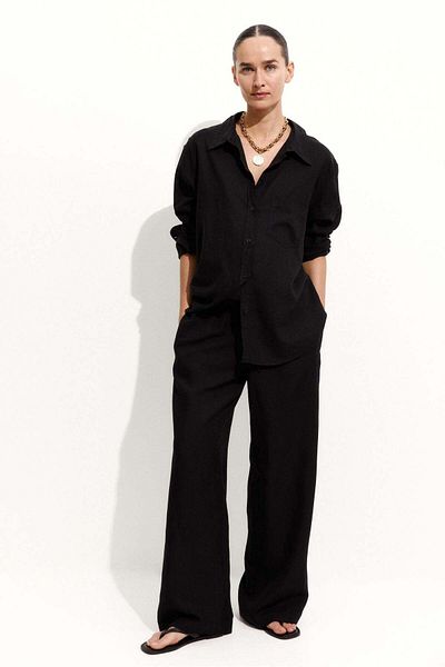 H&M MAMA Before & After linen-blend trousers