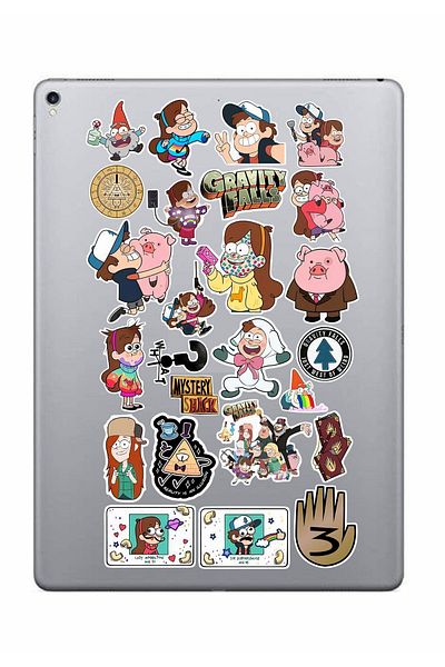 hediyenebak Mysterious Town Series 1 Sticker Set |   Laptop Agenda Pc Tablet Phone Notebook Sticker Bullet Journal