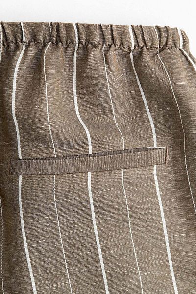 H&M Straight Linen-blend Trousers