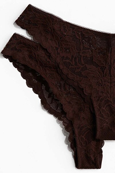 H&M 2-pack lace Brazilian briefs