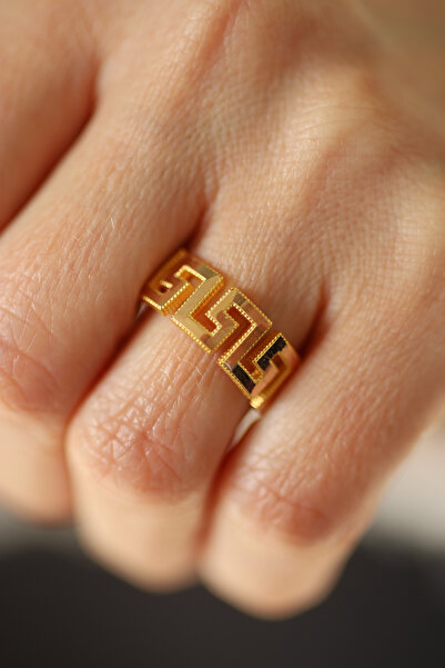 Yenigün Kuyumculuk 14 Ayar Altın Ajda Desenli Greek Yüzük