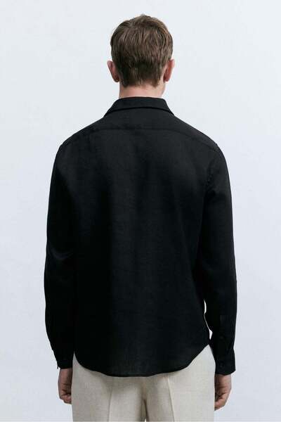 H&M قميص كتان بقصّة Slim Fit