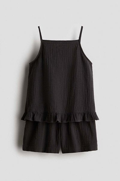 H&M 2-piece cotton strappy top and shorts set