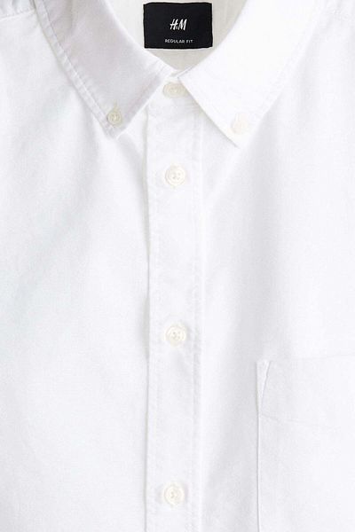 H&M Regular Fit Short-sleeved Oxford shirt