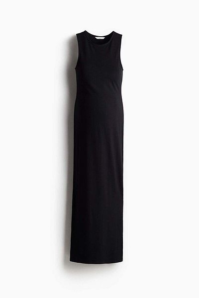 H&M MAMA Ribbed viscose dress