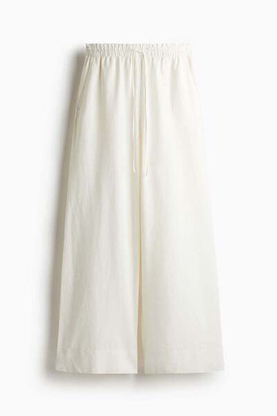 H&M Wide linen-blend trousers