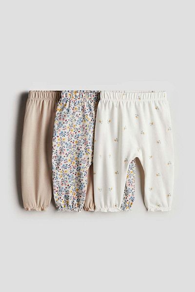 H&M 3-pack cotton trousers
