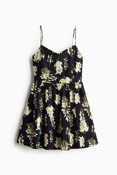 H&M Flared-skirt cotton dress