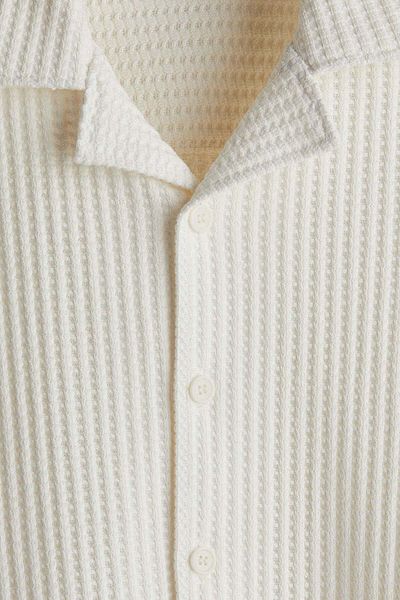 H&M Loose Fit Waffled resort shirt