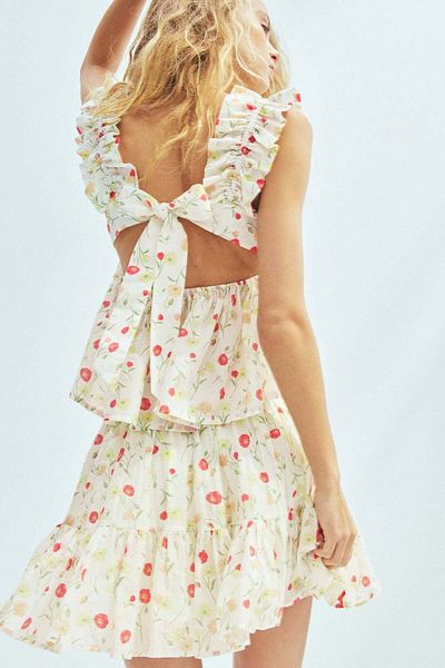 H&M Ruched peplum vest top