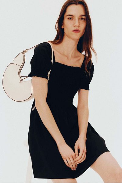 H&M Smocked Poplin Dress