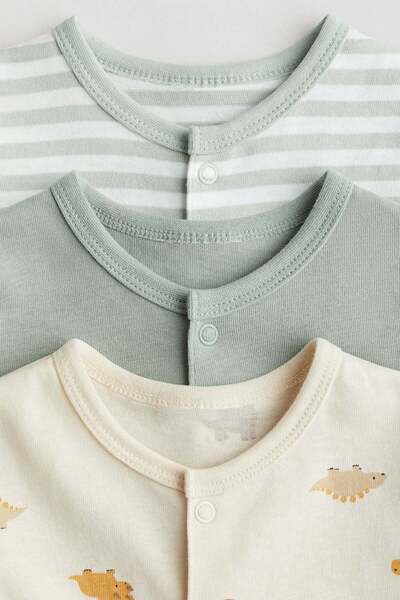 H&M مجموعة من 3 بيجامات قطنية