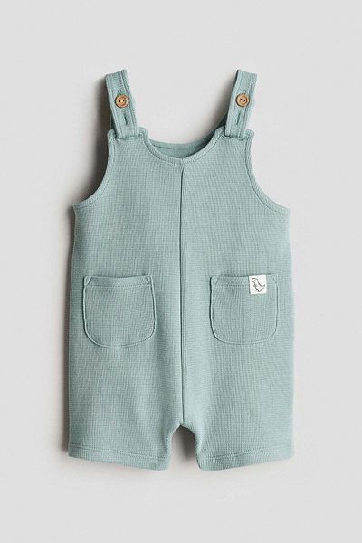 H&M Waffled dungaree shorts