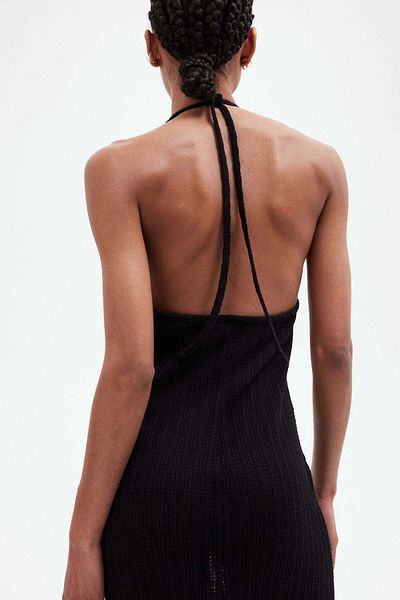 H&M Embellished pointelle-knit dress