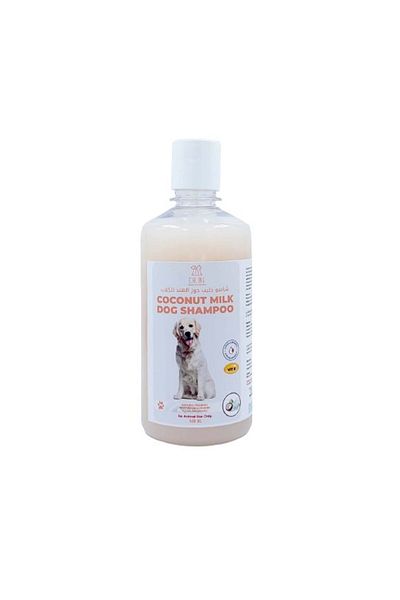 Caline Coconut Milk Dog Shampoo – Nourishing and Hydrating Formula, 500ml Bottle