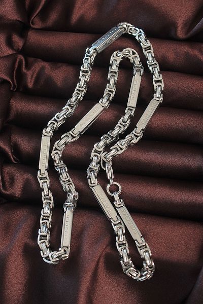 Skygo 316L Steel Silver Color Segmented King Chain Necklace - Tj-Erk1361