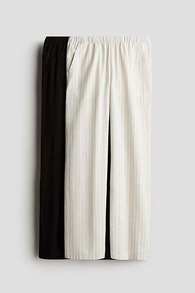 H&M 2-pack wide leg trousers